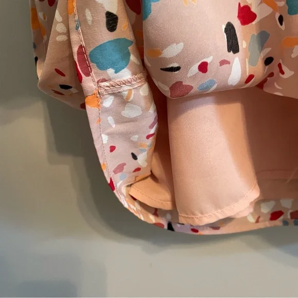 NWT Lulus Lost + Wander Santa Rosa Printed Ruffled Dress Blush Pink L Large - Picture 6 of 10